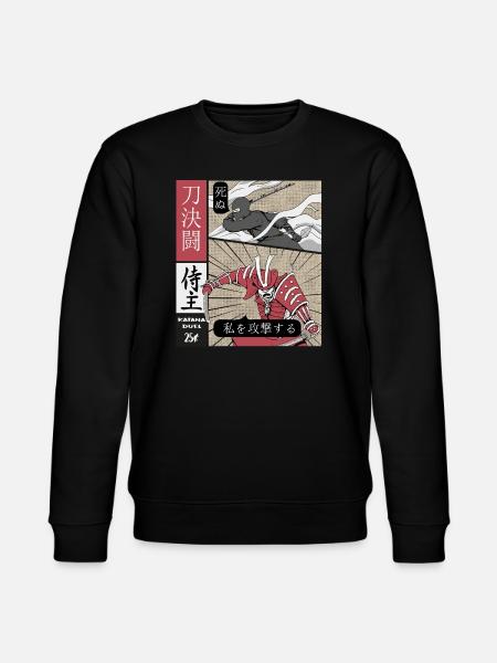 Katana Duell Ninja vs Samurai - Stanley/Stella Unisex Bio-Sweatshirt CHANGER - Schwarz