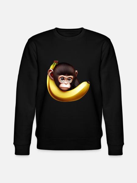 Banane à cache-cache de singe - Sweat bio CHANGER Stanley/Stella Unisexe - noir