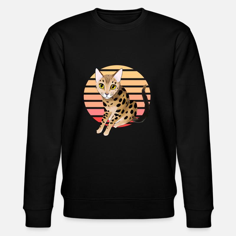 Bengalkatze - Stanley/Stella Unisex Bio-Sweatshirt CHANGER  - Schwarz