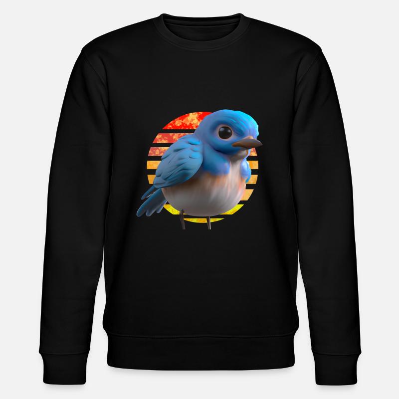 Hüttensänger Vogel Design - Stanley/Stella Unisex Bio-Sweatshirt CHANGER  - Schwarz