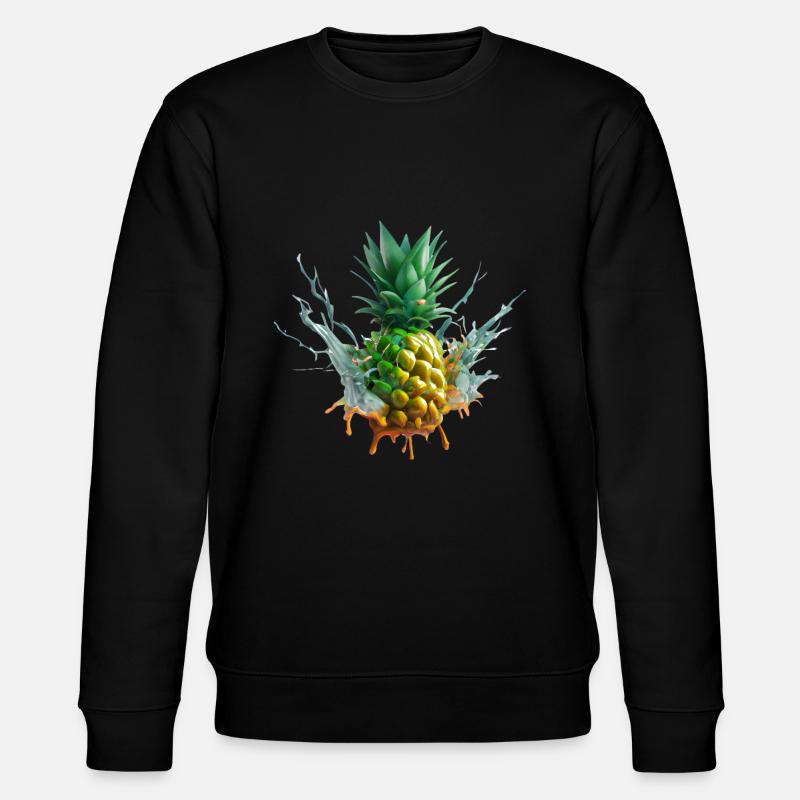 Farbenfrohe Ananas - Stanley/Stella Unisex Bio-Sweatshirt CHANGER - Schwarz