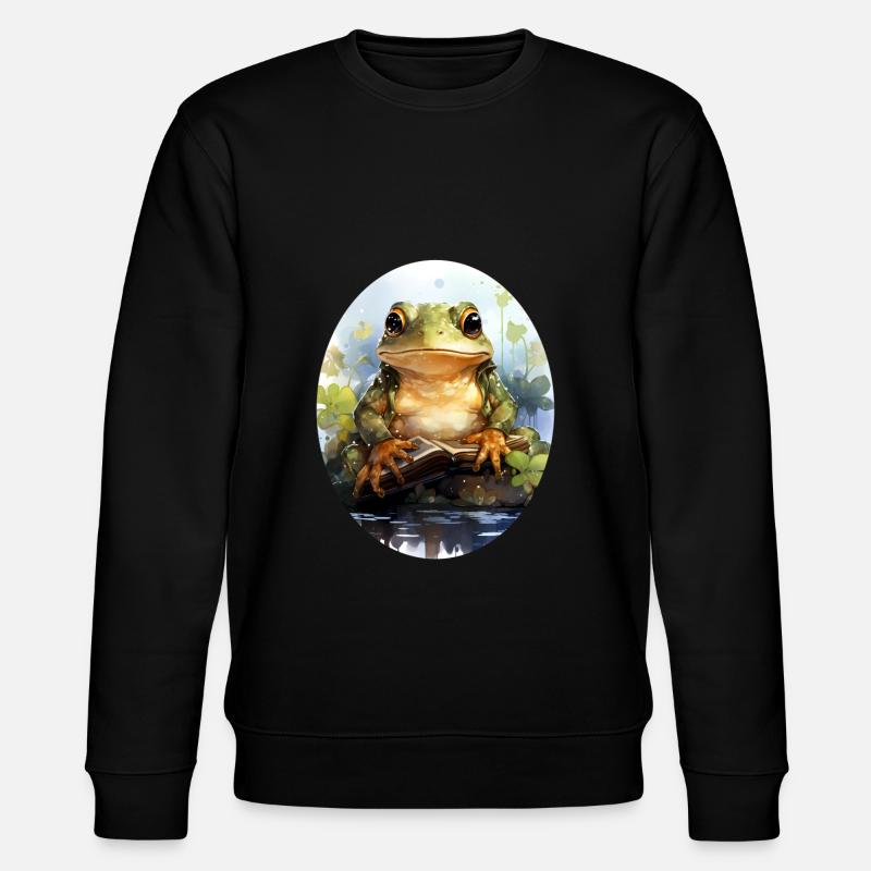 Frog - Stanley/Stella CHANGER Unisex Organic Sweatshirt - black