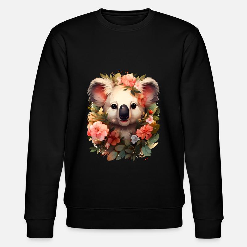 Koala - Stanley/Stella Unisex Bio-Sweatshirt CHANGER  - Schwarz