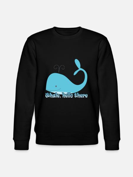 whale hello there - wal - Stanley/Stella CHANGER Unisex Organic Sweatshirt - black