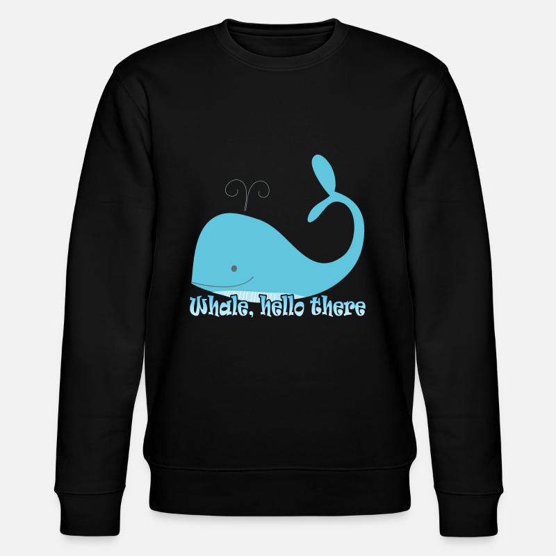 whale hello there - wal - Stanley/Stella CHANGER Unisex Organic Sweatshirt - black