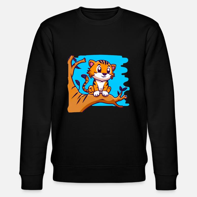 Tigre sur un arbre - Sweat bio CHANGER Stanley/Stella Unisexe - noir