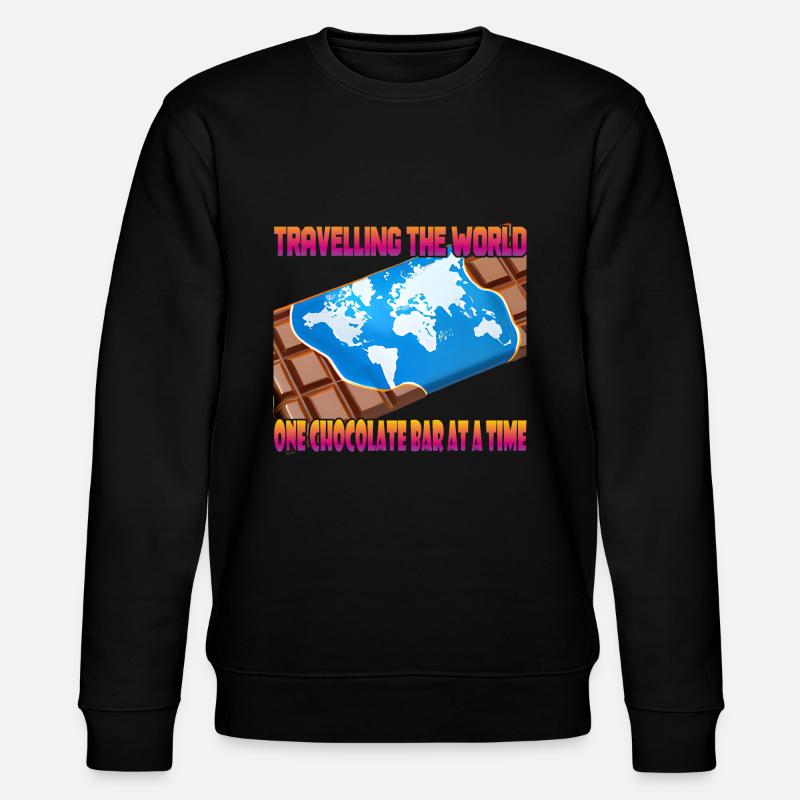 Travelling with a chocolate bar - Stanley/Stella CHANGER Unisex Organic Sweatshirt - black