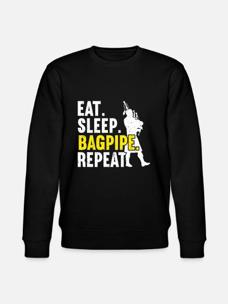 Bagpipe Bagpiper Bagpipes - Stanley/Stella CHANGER Unisex Organic Sweatshirt - black