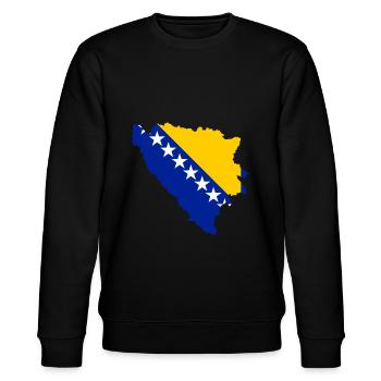 Bosnien Herzegowina - Bosnia Herzegovina - Stanley/Stella Unisex Bio-Sweatshirt CHANGER  - Schwarz - Vorne - Nik (191cm) & Marisol (170cm)
