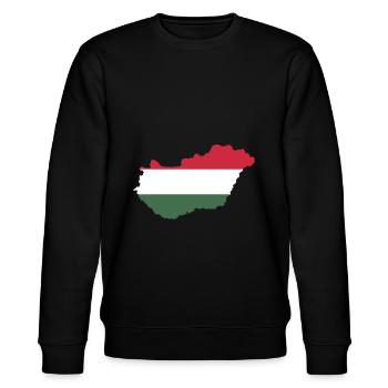 Ungarn - Hungary - Magyarország - Stanley/Stella Unisex Bio-Sweatshirt CHANGER  - Schwarz - Vorne - Nik (191cm) & Marisol (170cm)