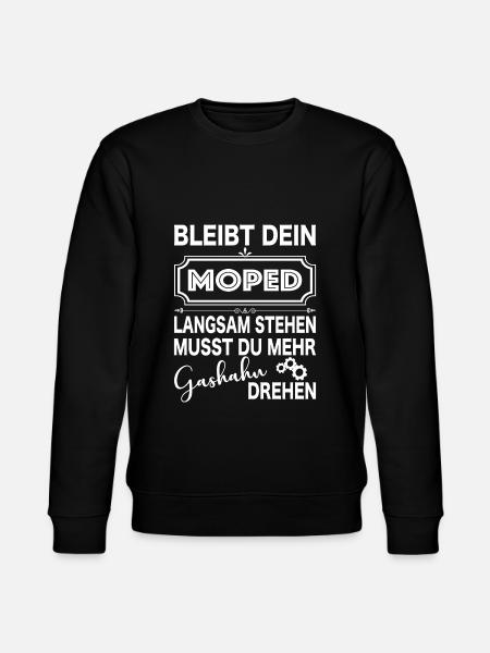 Moped, Mofa, Gashahn, Geschenkidee - Stanley/Stella Unisex Bio-Sweatshirt CHANGER - Schwarz