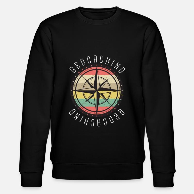 Geocacher Geocaching Cache Geschenk - Stanley/Stella Unisex Bio-Sweatshirt CHANGER  - Schwarz