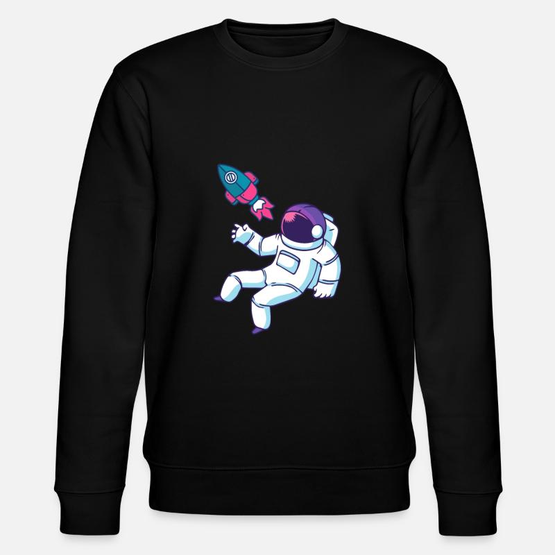 astronaut weltraum space - Stanley/Stella Unisex Bio-Sweatshirt CHANGER  - Schwarz