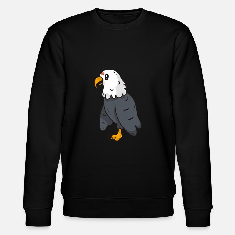 adler greifvogel süß bild - Stanley/Stella Unisex Bio-Sweatshirt CHANGER  - Schwarz