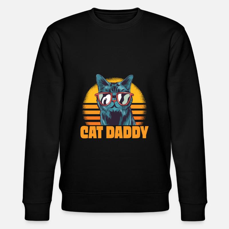 chat papa drôle - Sweat bio CHANGER Stanley/Stella Unisexe - noir