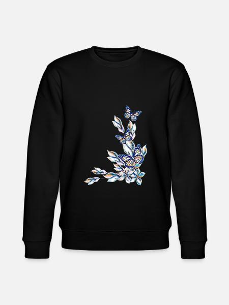Butterflies - Stanley/Stella CHANGER Unisex Organic Sweatshirt - black