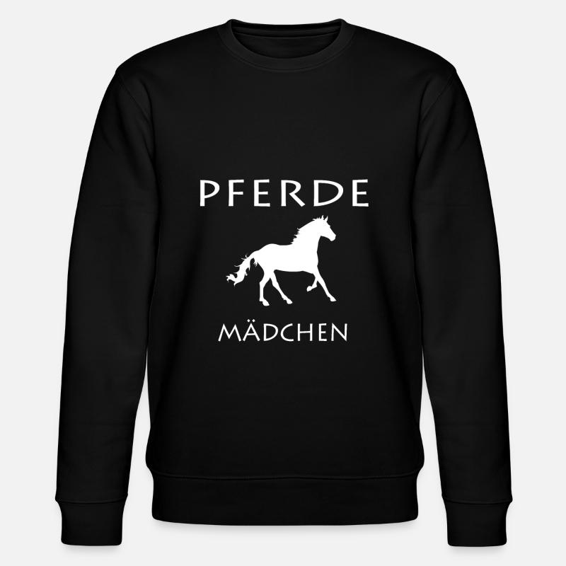 Pferde Mädchen - Stanley/Stella Unisex Bio-Sweatshirt CHANGER  - Schwarz