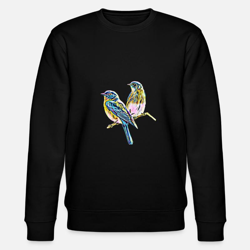 Oiseaux - Sweat bio CHANGER Stanley/Stella Unisexe - noir
