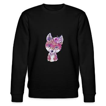 Fox - Stanley/Stella CHANGER Unisex Organic Sweatshirt - black - Front - Nik (191cm) & Marisol (170cm)