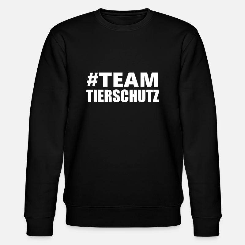 Team Tierschutz - Stanley/Stella Unisex Bio-Sweatshirt CHANGER  - Schwarz