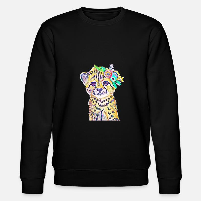 cheetah - Stanley/Stella CHANGER Unisex Organic Sweatshirt - black