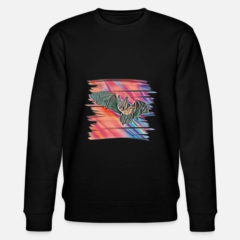 Fledermaus - Stanley/Stella Unisex Bio-Sweatshirt CHANGER  - Schwarz