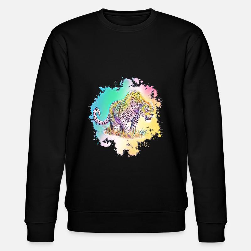 Leopard - Stanley/Stella Unisex Bio-Sweatshirt CHANGER  - Schwarz