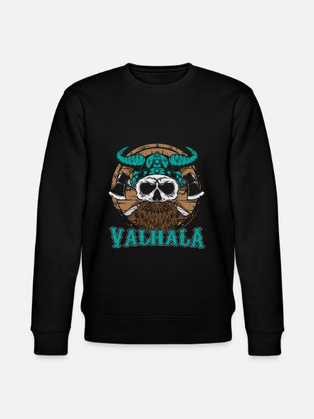 Valhala Viking - Axe Viking hoofd Tattoo Gift - Stanley/Stella Uniseks bio-sweatshirt CHANGER  - zwart
