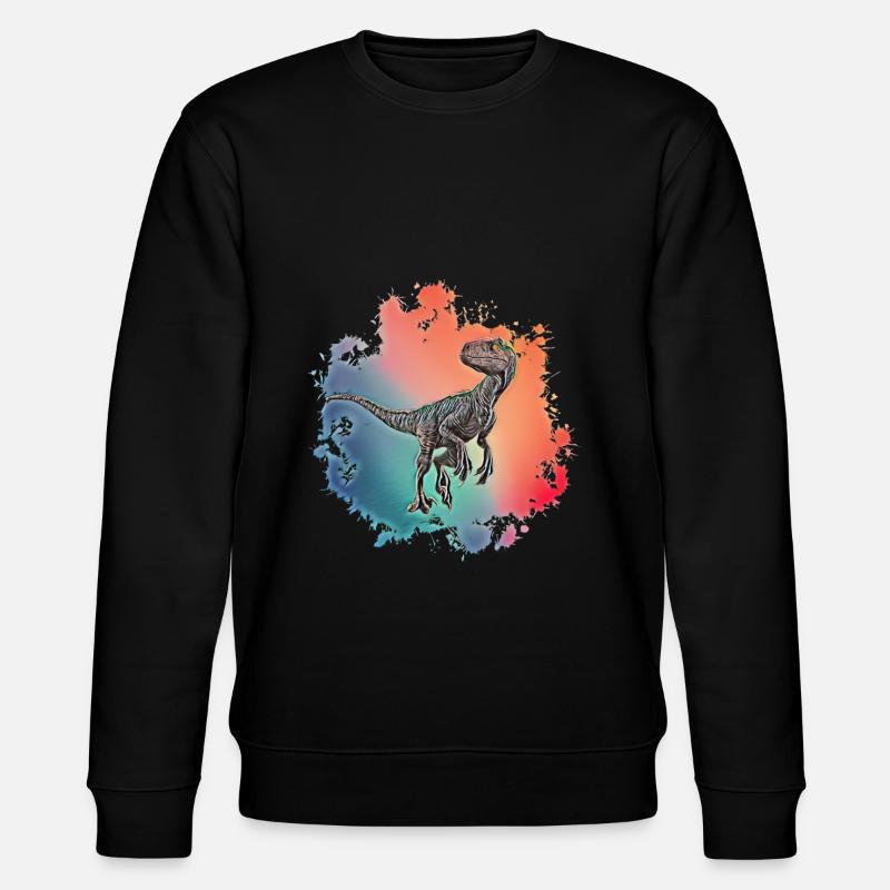 Velociraptor - Stanley/Stella Unisex Bio-Sweatshirt CHANGER  - Schwarz