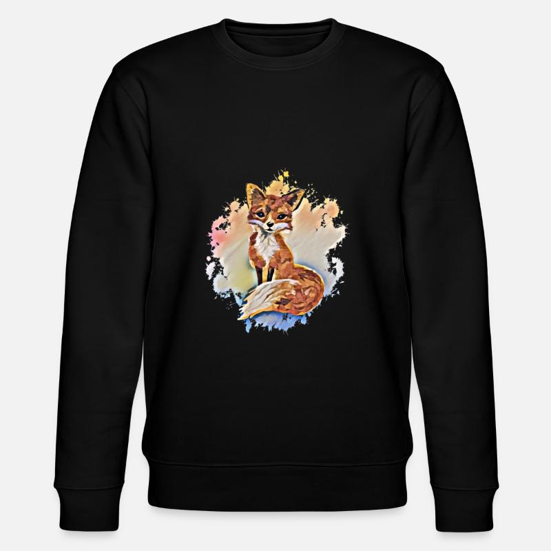 Fox - Stanley/Stella CHANGER Unisex Organic Sweatshirt - black