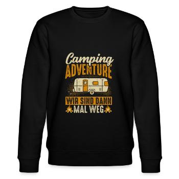 Camping Adventure wir sind dann mal weg - Stanley/Stella Unisex Bio-Sweatshirt CHANGER  - Schwarz - Vorne - Nik (191cm) & Marisol (170cm)
