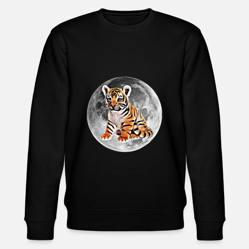 Tiger - Stanley/Stella Unisex Bio-Sweatshirt CHANGER  - Schwarz