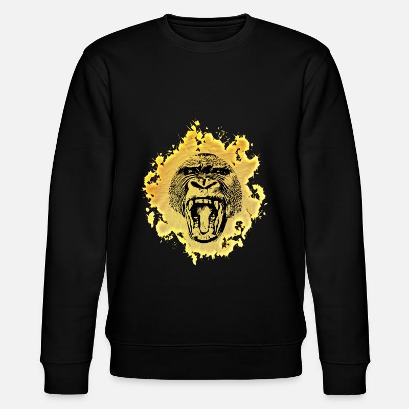 Affe - Stanley/Stella Unisex Bio-Sweatshirt CHANGER  - Schwarz