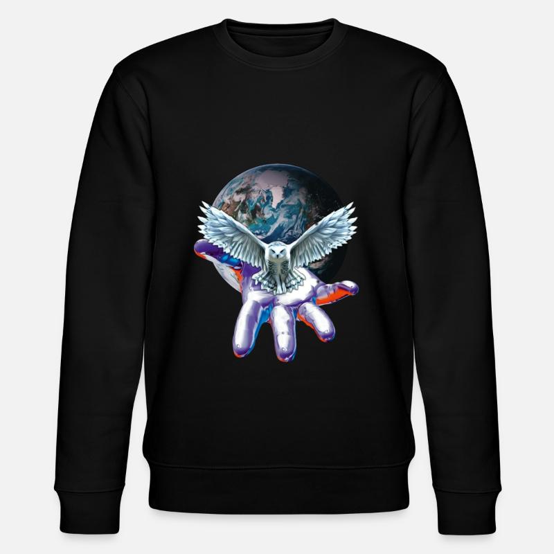 Eule - Stanley/Stella Unisex Bio-Sweatshirt CHANGER  - Schwarz