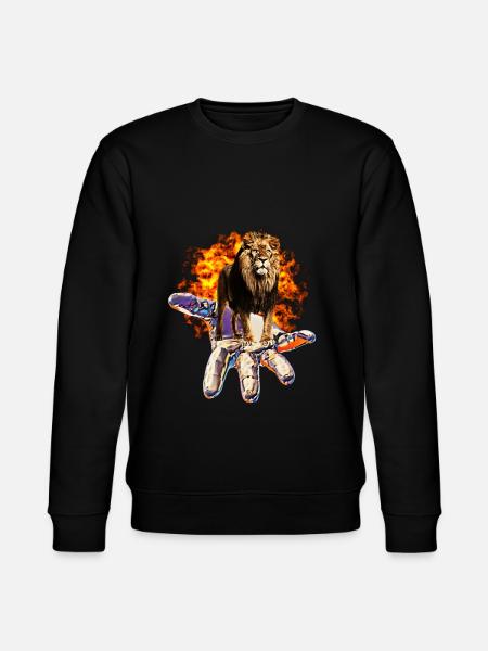 lion - Stanley/Stella CHANGER Unisex Organic Sweatshirt - black
