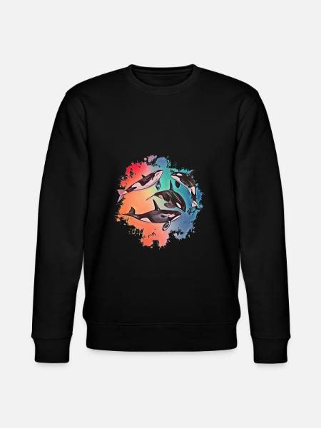 killer whale - Stanley/Stella CHANGER Unisex Organic Sweatshirt - black