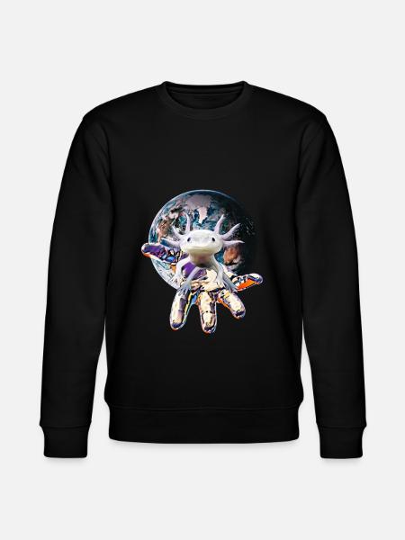 axolotl - Stanley/Stella CHANGER Unisex Organic Sweatshirt - black