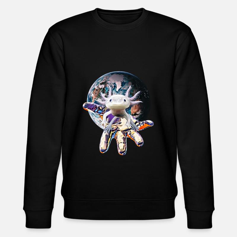Axolotl - Stanley/Stella Unisex Bio-Sweatshirt CHANGER  - Schwarz