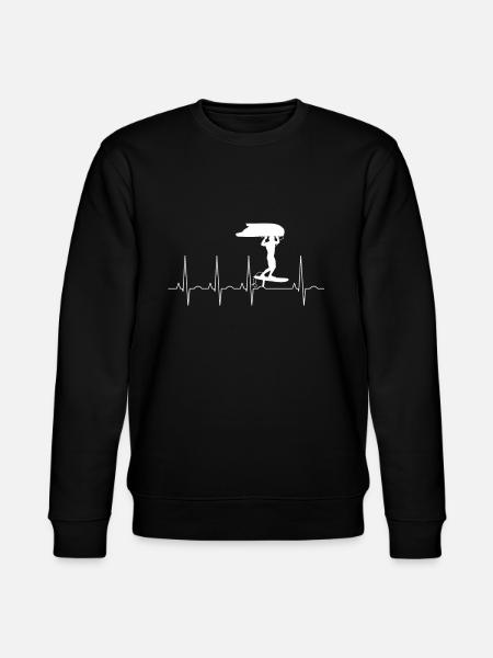 Wingfoilen heartbeat - Stanley/Stella CHANGER Unisex Organic Sweatshirt - black