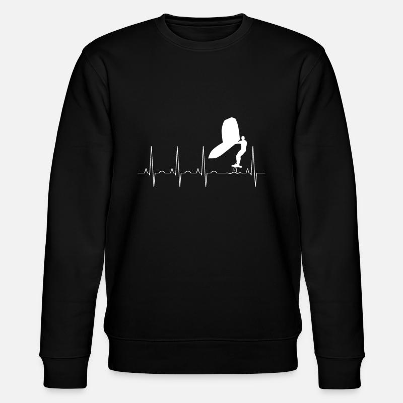 Wingfoiler Puls Frequenz - Stanley/Stella Unisex Bio-Sweatshirt CHANGER  - Schwarz