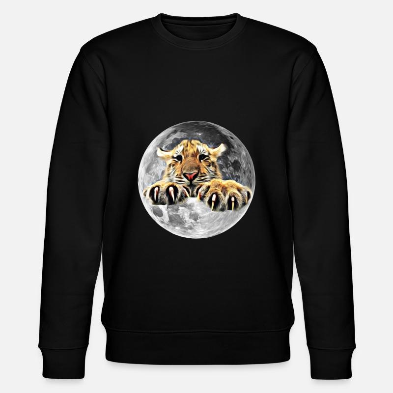 Tiger - Stanley/Stella Unisex Bio-Sweatshirt CHANGER  - Schwarz