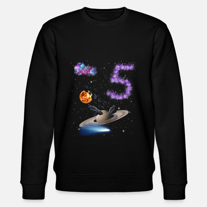 5th Birthday - Stanley/Stella CHANGER Unisex Organic Sweatshirt - black