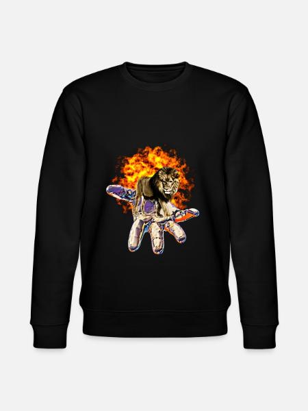 Löwe - Stanley/Stella Unisex Bio-Sweatshirt CHANGER - Schwarz