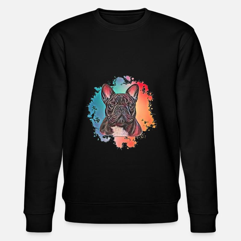 Bulldog français - Sweat bio CHANGER Stanley/Stella Unisexe - noir