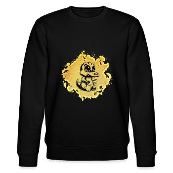 crocodile - Stanley/Stella CHANGER Unisex Organic Sweatshirt - black - Front - Nik (191cm) & Marisol (170cm)