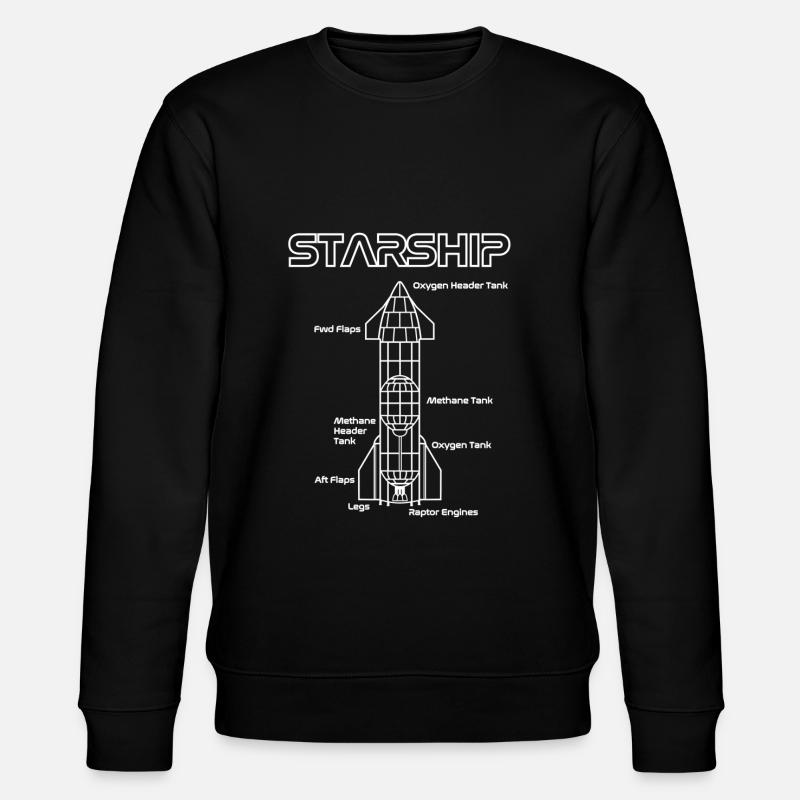 Starship SpaceX Blueprint - Sweat bio CHANGER Stanley/Stella Unisexe - noir