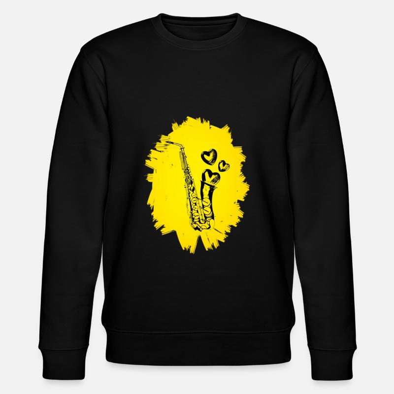 saxophone - Stanley/Stella CHANGER Unisex Organic Sweatshirt - black