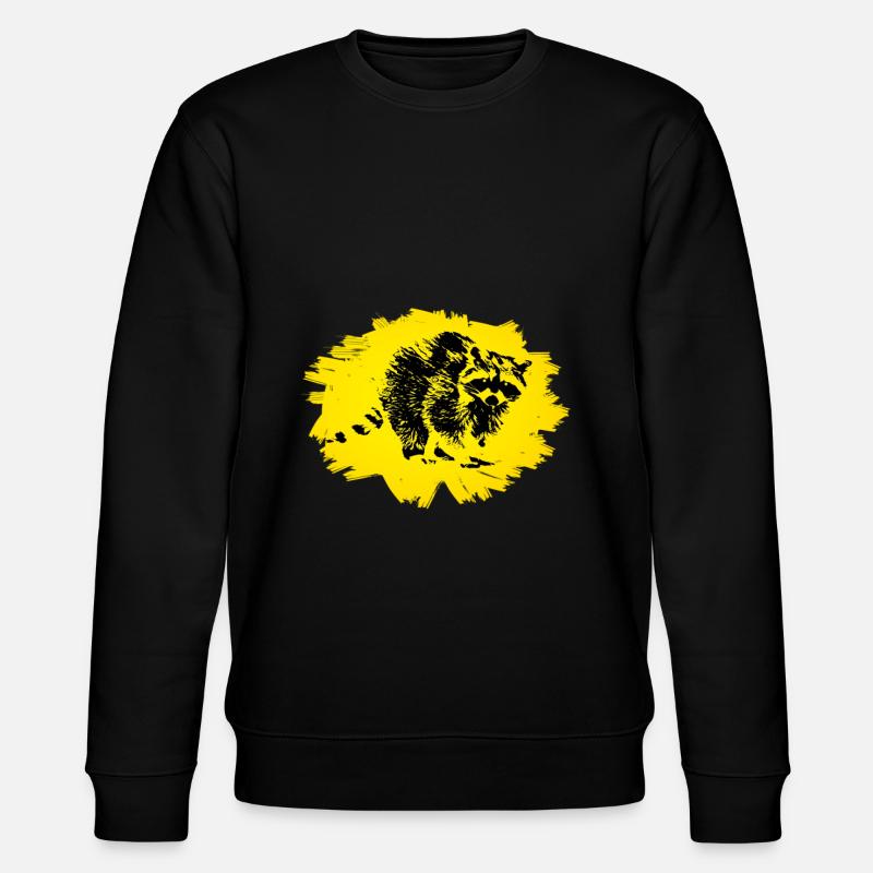 Waschbär - Stanley/Stella Unisex Bio-Sweatshirt CHANGER  - Schwarz