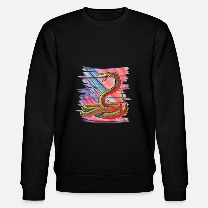 Schlange - Stanley/Stella Unisex Bio-Sweatshirt CHANGER  - Schwarz