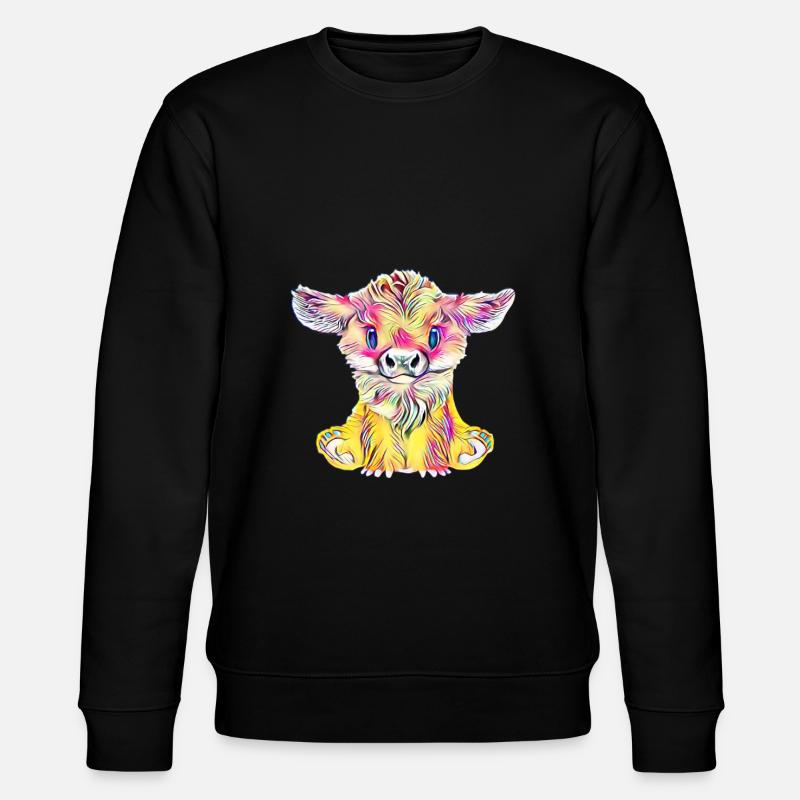 Kuh - Stanley/Stella Unisex Bio-Sweatshirt CHANGER  - Schwarz